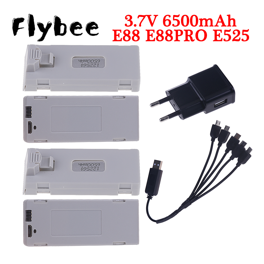 Rc Hobby Hub - Originele E88 Batterij 3.7V 6500Mah Lipo