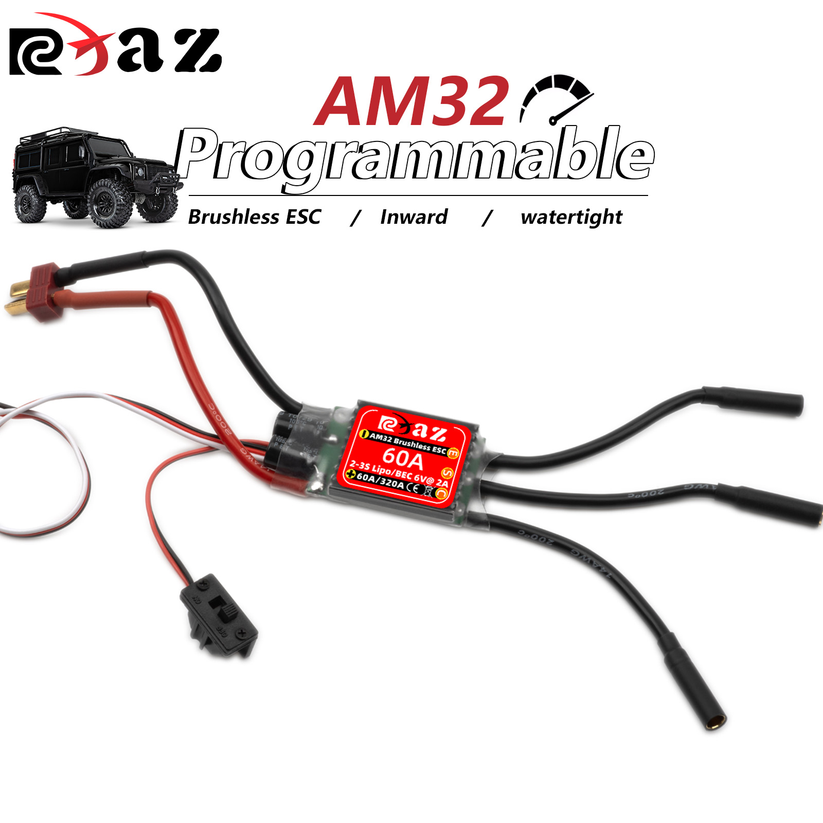 Esc Waterproof 60A - RCXAZ AM32 60A borstelloze ESC elektronische