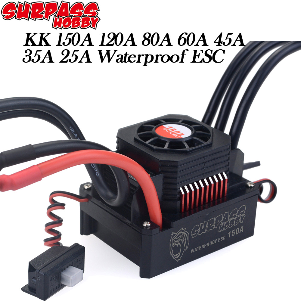 Esc Waterproof 60A - OVERTREFFEN HOBBY Waterdichte Borstelloze ESC Speed