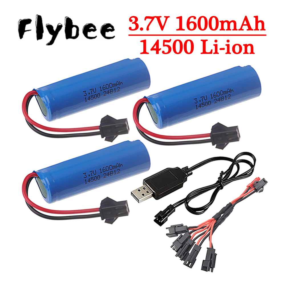 Rc Hobby Hub - Originele 3.7v 14500 1600mAh Lipo batterij