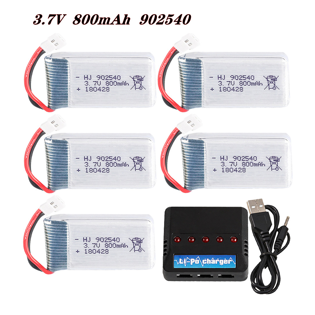 Rc Hobby Hub - 3.7V 800mAh 902540 25C Lipo Batterij