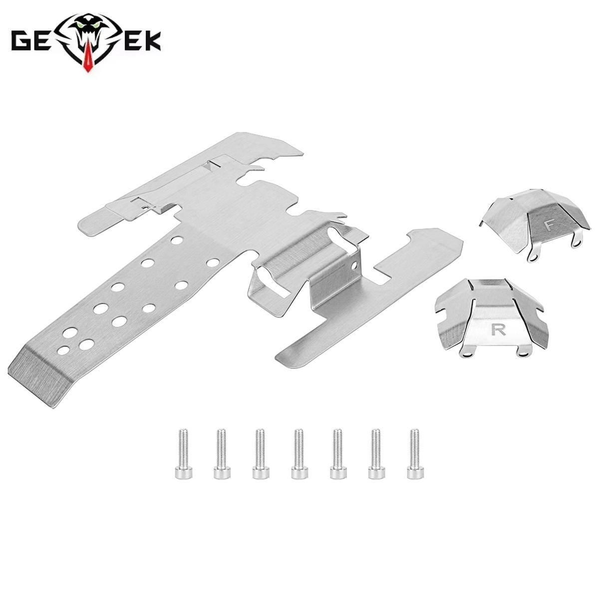Rc Hobby Crawler - Roestvrijstalen skidplate chassisbeschermingsset voor 1/10 RC