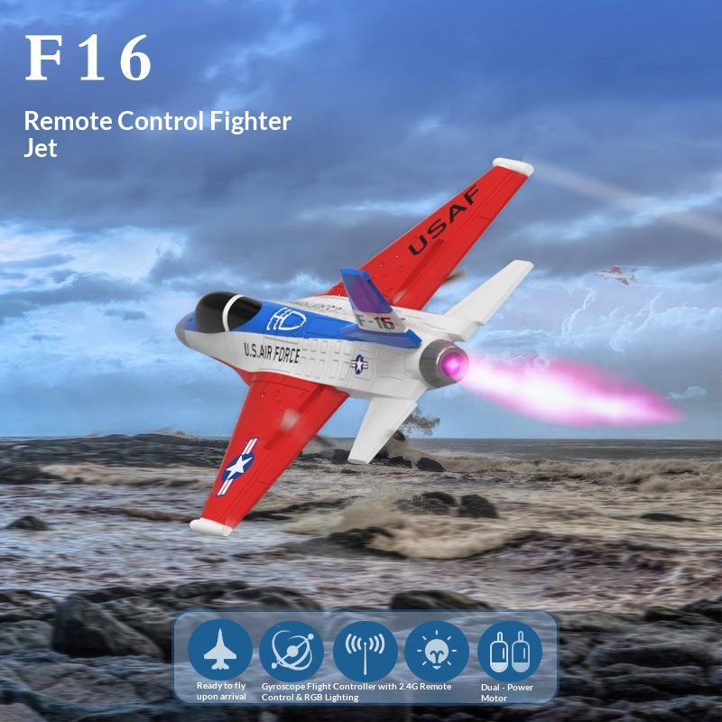 Rc Hobby Jet - VOLANTEXRC F‑16 RC Jachtvliegtuig 2-kanaals met