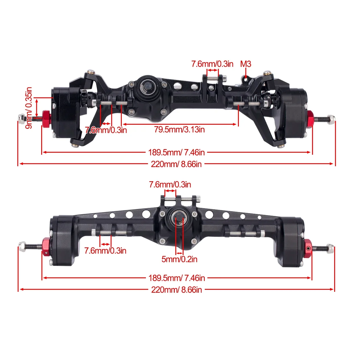 CNC Aluminium SCX10 III Voor A - Rc Hobby Crawler recensie en prijs
