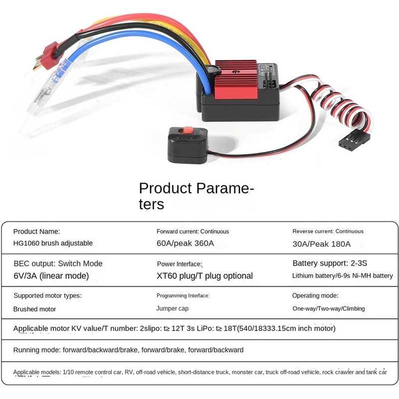 BEDW-HG1060 Waterdichte 60A Br - Esc Waterproof 60A recensie en prijs