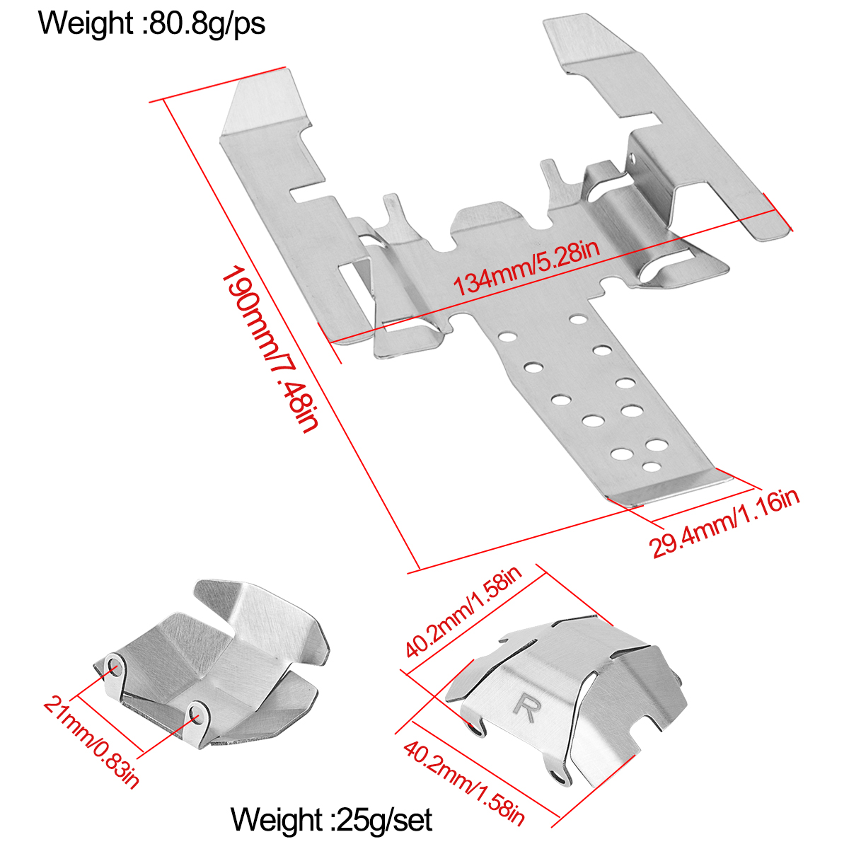 Roestvrijstalen skidplate chas - Rc Hobby Crawler recensie en prijs